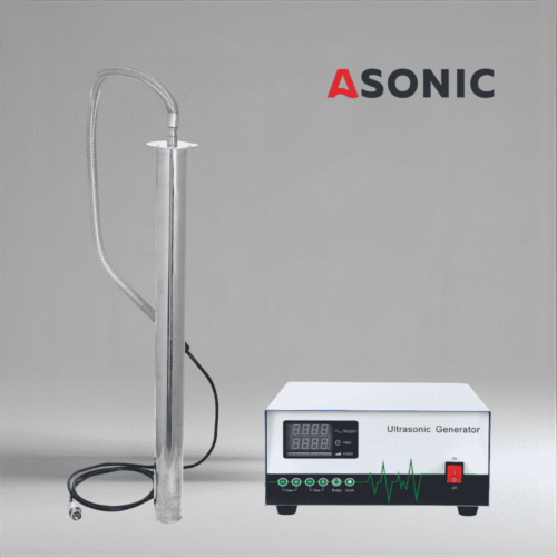 ASONIC IND-ROD индустриален ултразвуков преобразувател с пръчка, високопроизводителен аксесоар за мощно и равномерно почистване в големи резервоари.