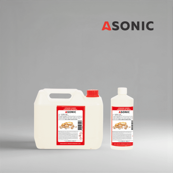 ASONIC AS-JEW препарат в кани от 1 л, 5 л и 25 л за ултразвуково почистване на бижута.