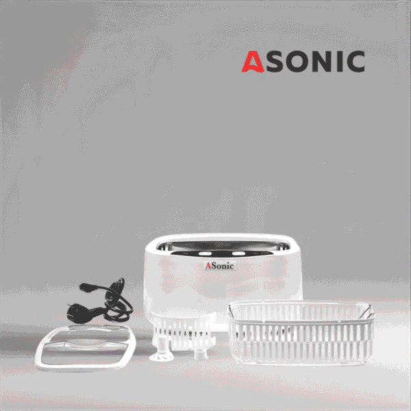 Ултразвукова почистваща машина ASONIC HOME-2500, универсално устройство за очила, бижута и домакински инструменти.