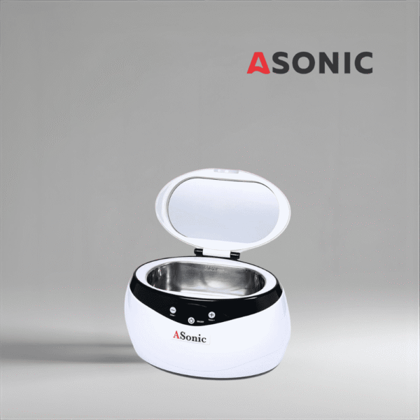 ASONIC HOME-650 малка ултразвукова вана за бижута, очила и лични вещи, преносима и ефективна.
