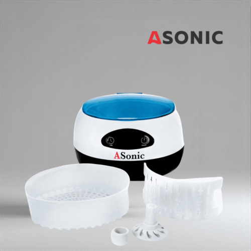 ASONIC HOME-750 ултразвукова вана, ефективно устройство за домашна употреба за почистване на лични и деликатни аксесоари.