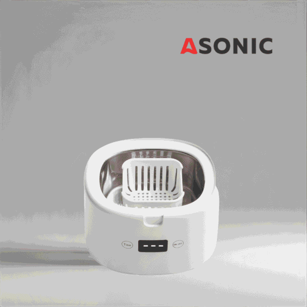 ASONIC HOME-dent ултразвукова машина за почистване, преносимо решение за дома за зъбни протези, ретейнери и бижута.