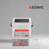 ASONIC IND-40 компактна ултразвукова вана, идеална за промишлено почистване в малък мащаб и лабораторна употреба.