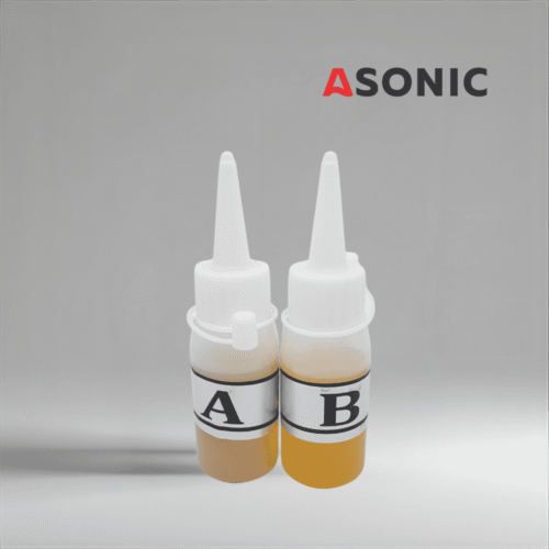 ASONIC Glue-AB, двукомпонентно лепило за сигурно закрепване на ултразвукови преобразуватели към резервоари за почистване.