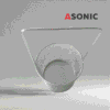 „ASONIC inox кръгла кошница Ø75mm с дръжка, удобен аксесоар за ултразвукови почистващи машини, идеален за малки предмети.