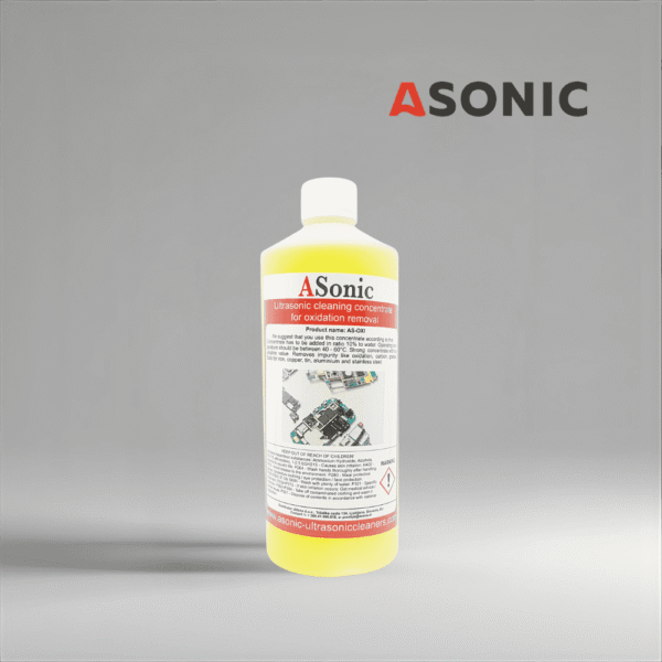 ASONIC AS-OXI-1 ултразвуков препарат за отстраняване на окисляване, 1 л концентриран препарат за безопасно отстраняване на оксиди от бижута и инструменти.