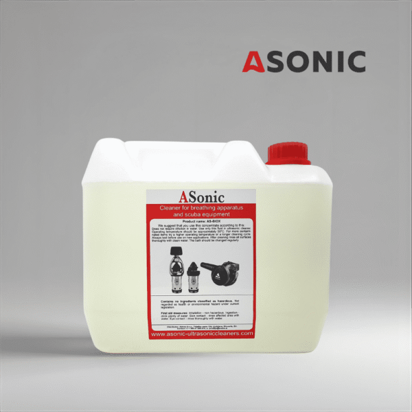 ASONIC AS-BIOX-5 биоразградим ултразвуков почистващ разтвор, 5 л екологично чист препарат за професионална употреба.